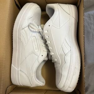 Reebok White Classic Sneakers with Leather Upper